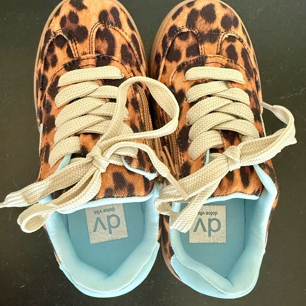 **New** Dolce Vita Leopard Print Sneakers with Cream Laces - Picture 5 of 5